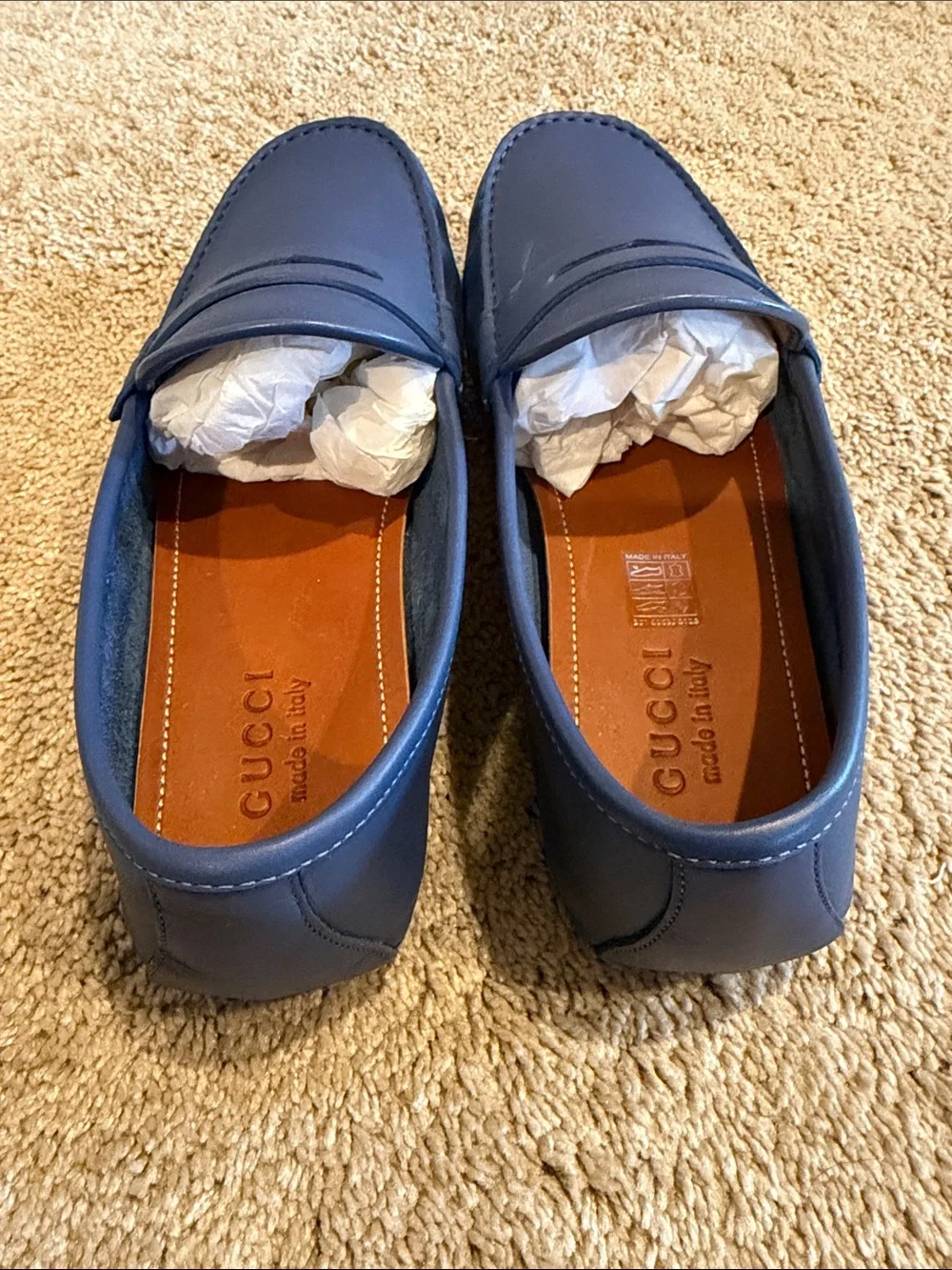 🔥Gucci Men’s Royal Blue Loafers 9 1/2 Gucci Size🔥